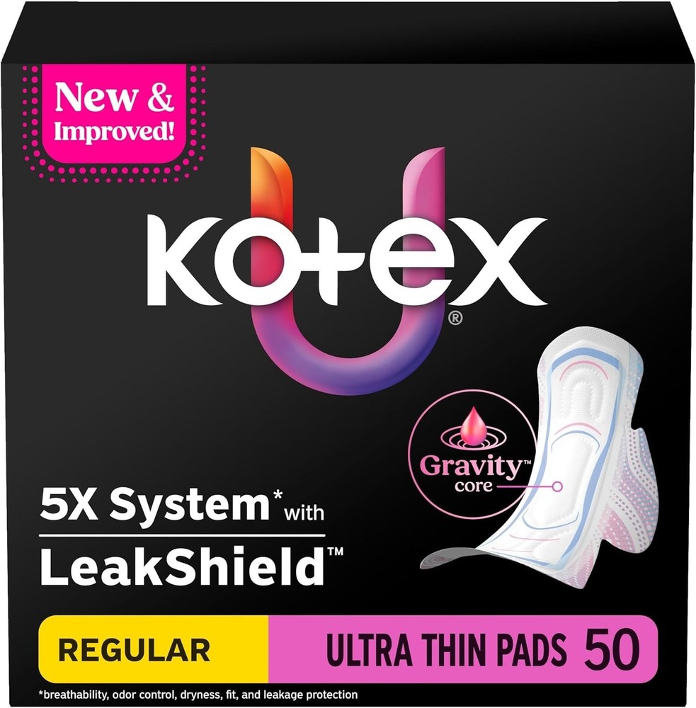 Ultra Thin Pads with Wings, Regular Absorbency, 50 Count Packaging May Vary