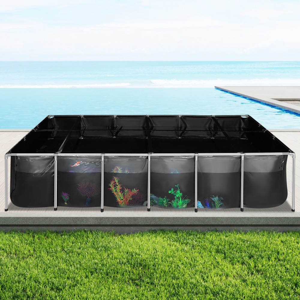 KOI Aquarium Tank Above Ground Fish Pond 750 Gal Foldable Canvas Fish Pool Pond