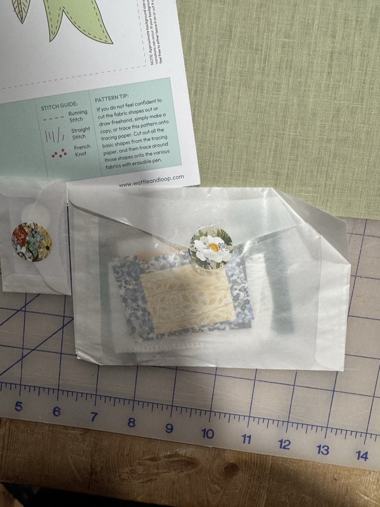 WATTLE AND LOOP "TREE PEONY" SLOW STITCH KIT