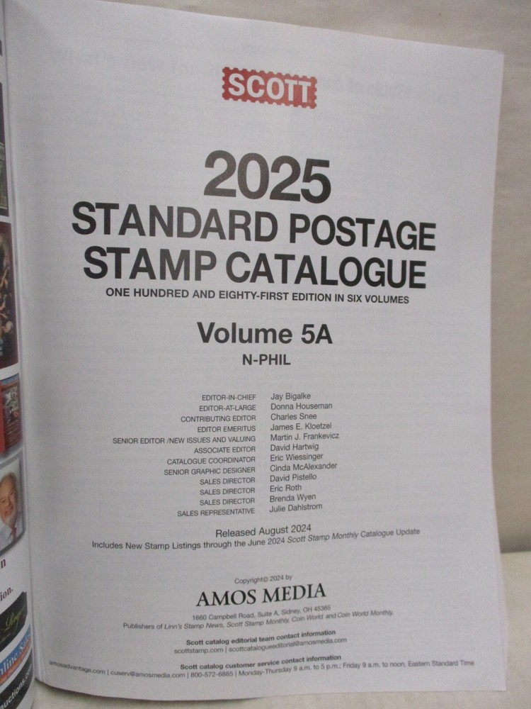 2025 Scott Standard Postage Stamp Catalog Volume 5 A/B Worldwide Countries N-Sam