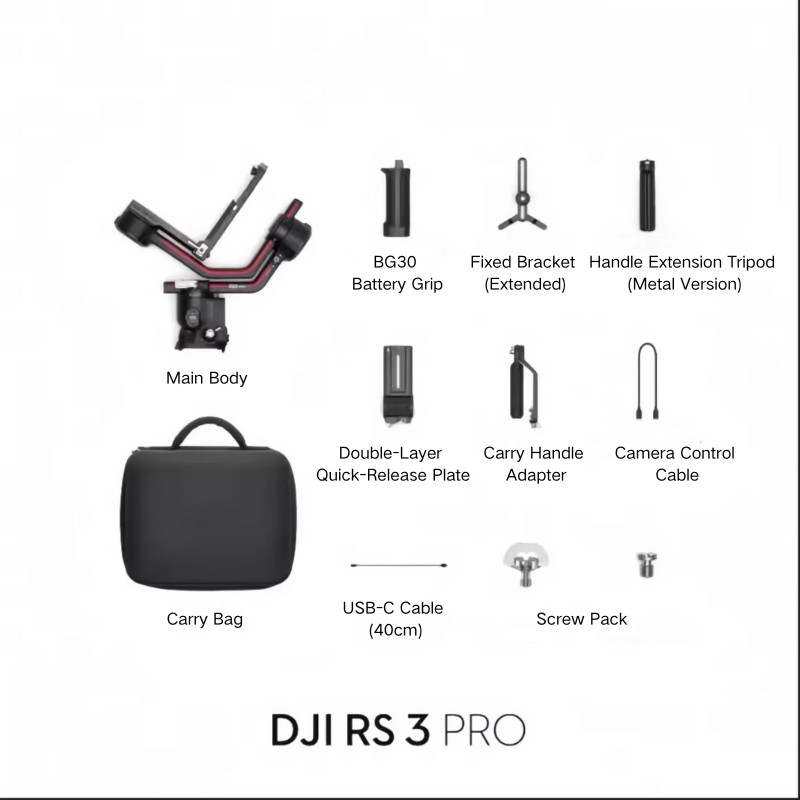 DJI RS 3 Pro Combo (97% New) - Complete Stabilizer Package, Pro-Level