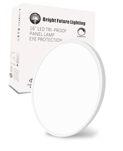 1Pack 16 Inch Dimmable LED Flush Mount Ceiling Light Dimmable-16IN-1PACK White