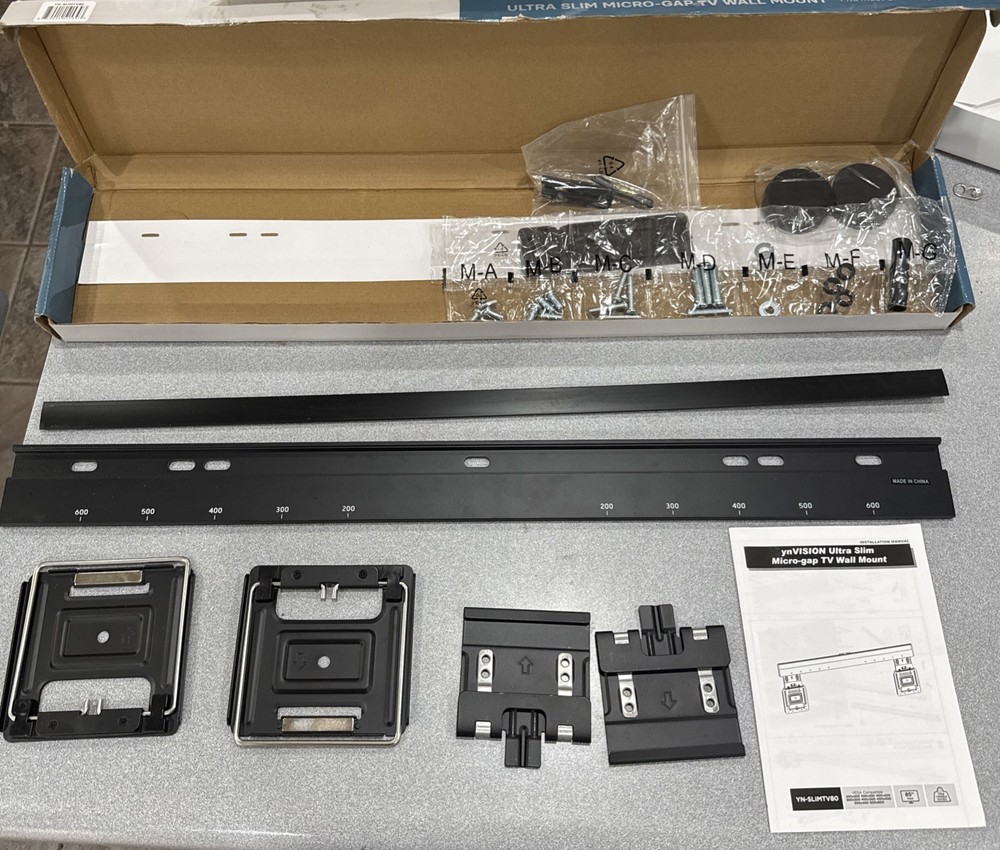 Ynvision Ultra Slim Micro-gap Tv Wall Mount