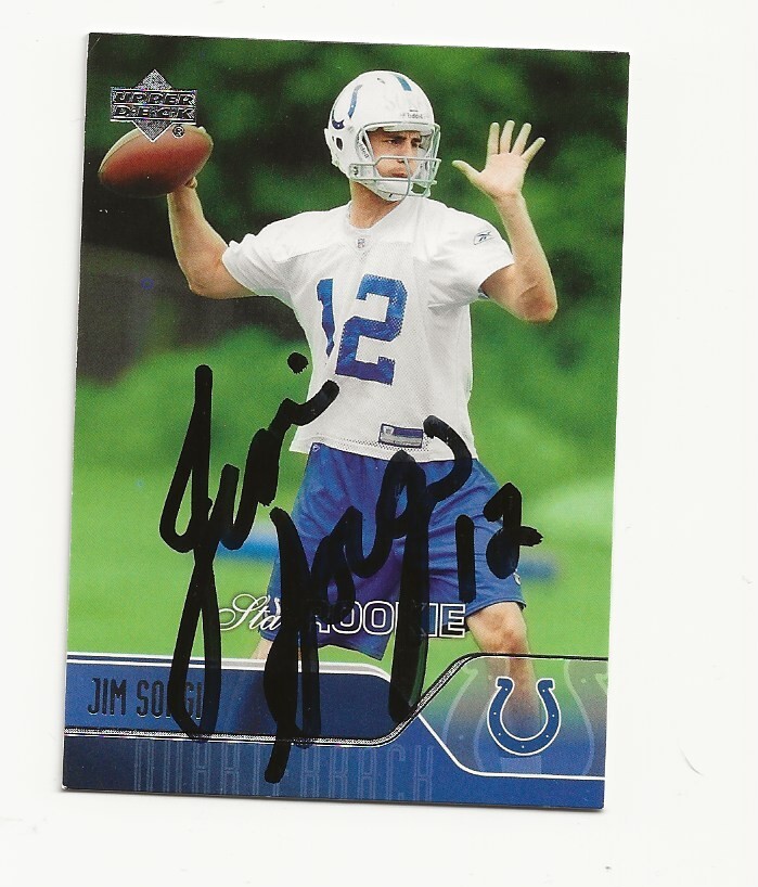 JIM    SORGI     COLTS      AUTOGRAPHED    CARD