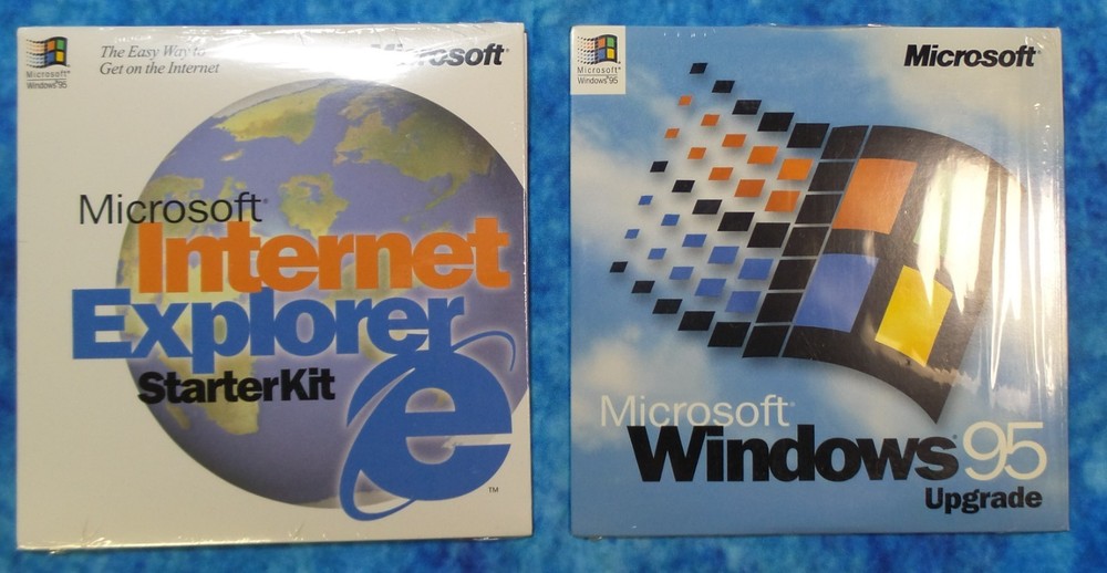 Microsoft Windows 95 Upgrade CD Box version w/ CD & Key & IE Starter Kit, AOL