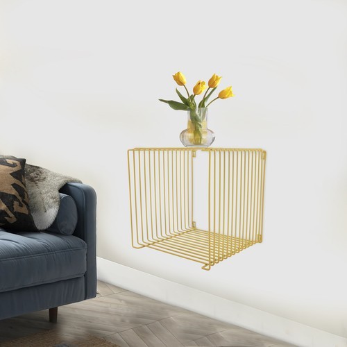 Iron Multi-Purpose Square Side Table Side Table Square Cage End Table