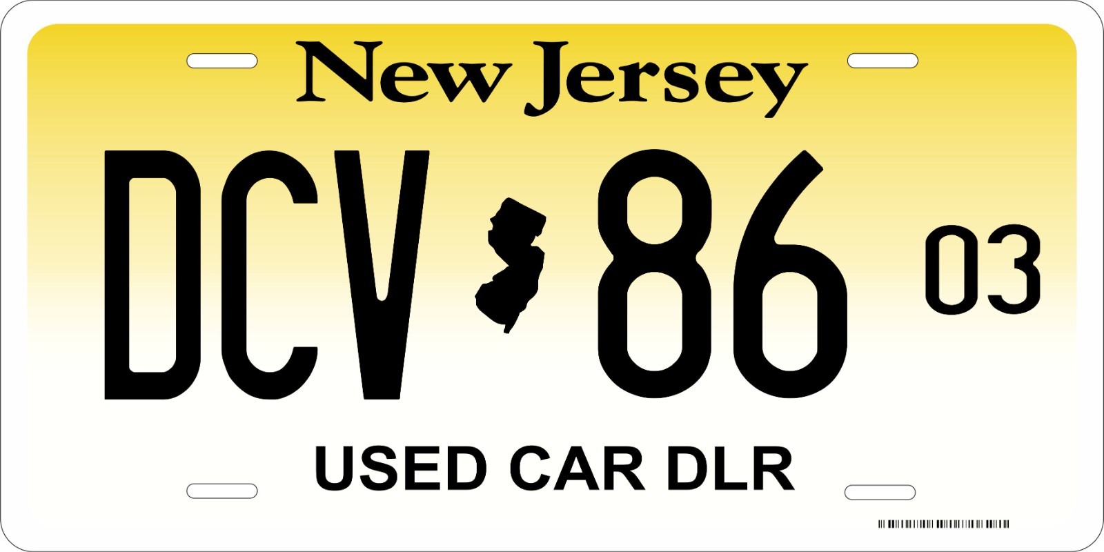 New Jersey Used Car Dealer Novelty Custom License plates Auto