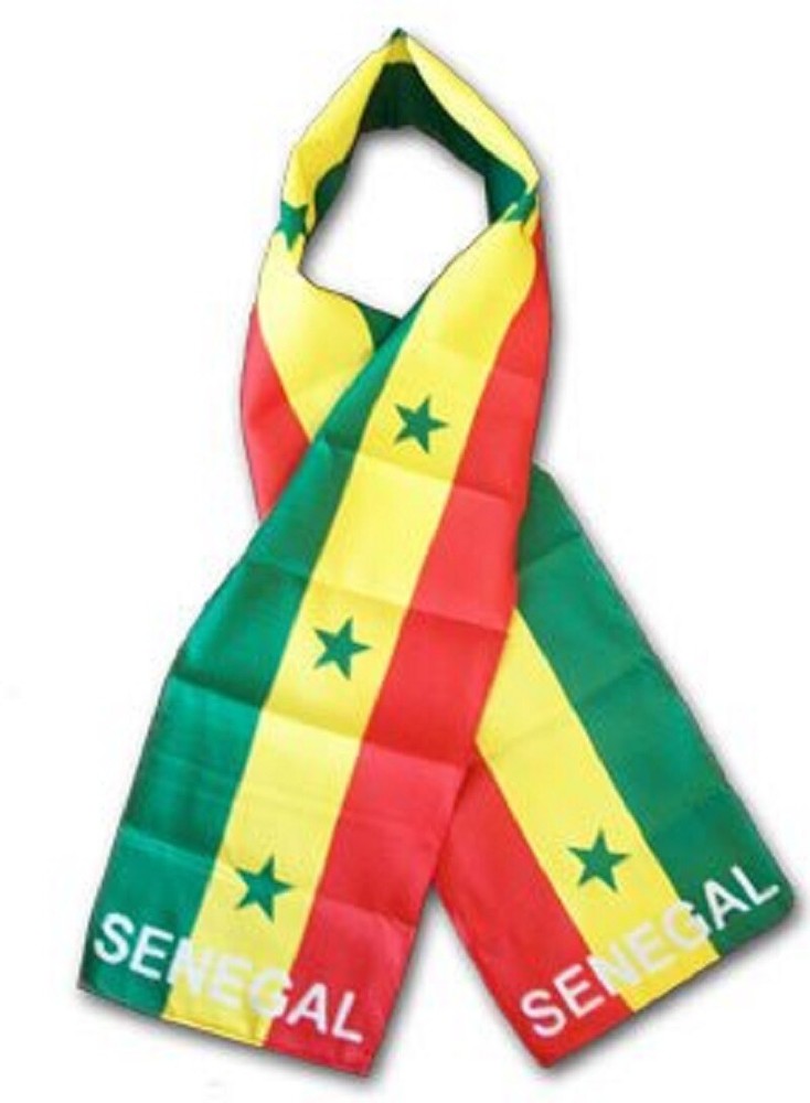 SENEGAL FLAG SCARF - LIGHTWEIGHT POLYESTER 8" x 60" - NEW