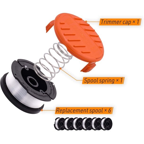 BLACK+DECKER AF100 Replacement String Trimmer Line Spool Weed Eater Edger-6PK