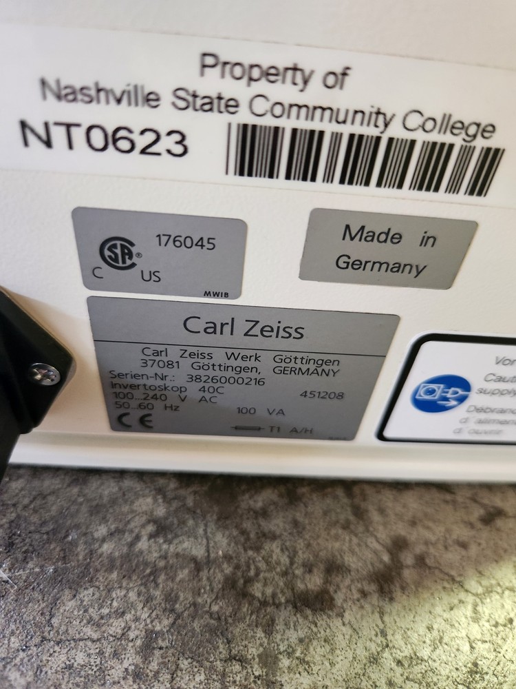 Carl Zeiss Microscope Invertoskop 40 C