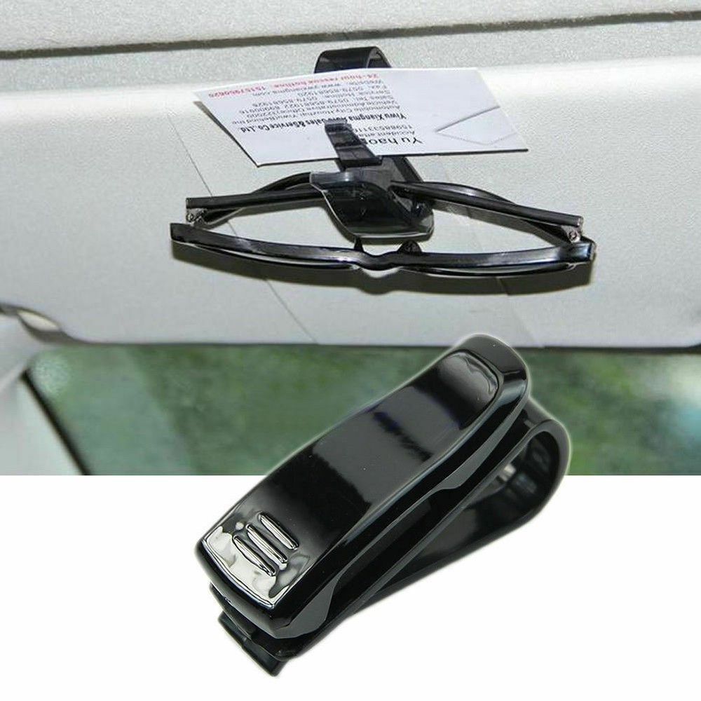 Replacement Car Glasses Clip Holder Card Holder Plastic Black Practical