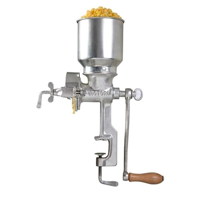 Manual Grain Grinder Cast Iron Construction Adjustable Coarseness Kitchen Tool