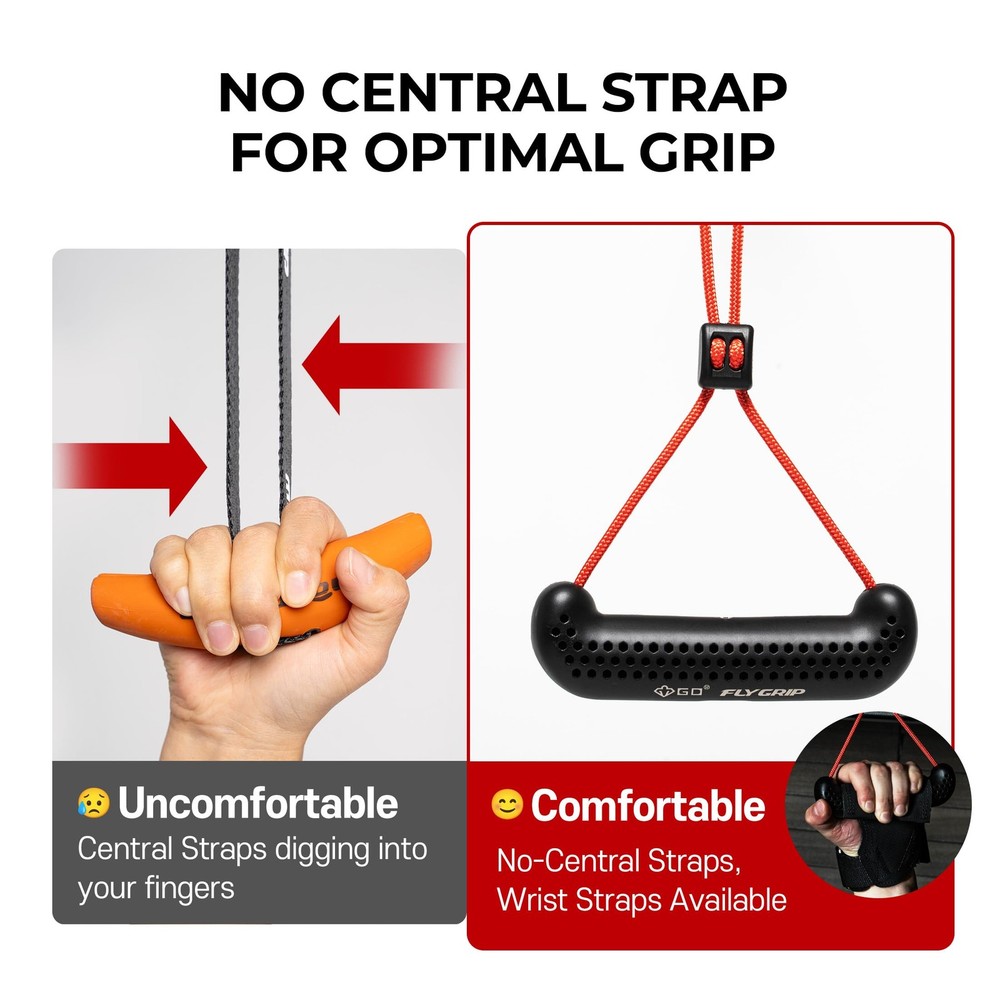 GD Fly Grip Pull Up Handles for Neutral Grip & LAT Pull Down Attachments – Pe...