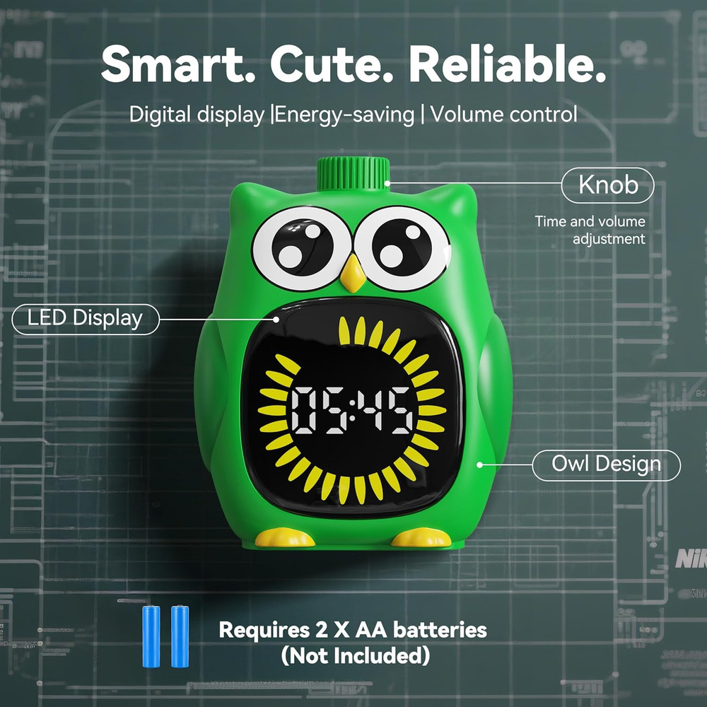 Visual Timer for Kids, 99 Minute Cute Owl Digital Countdown Timer for Home Schoo