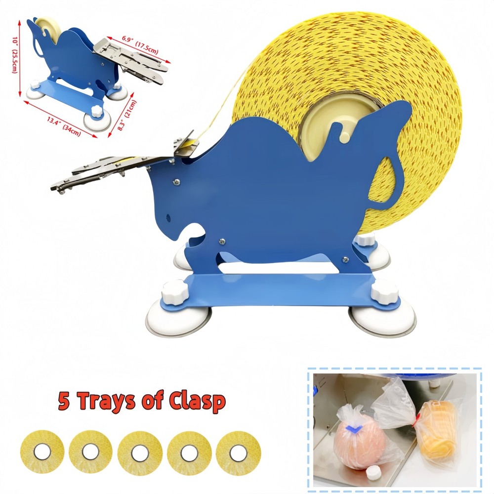 Supermarket Manual Plastic Bag Latching Machine Clip Binding Tying Machine