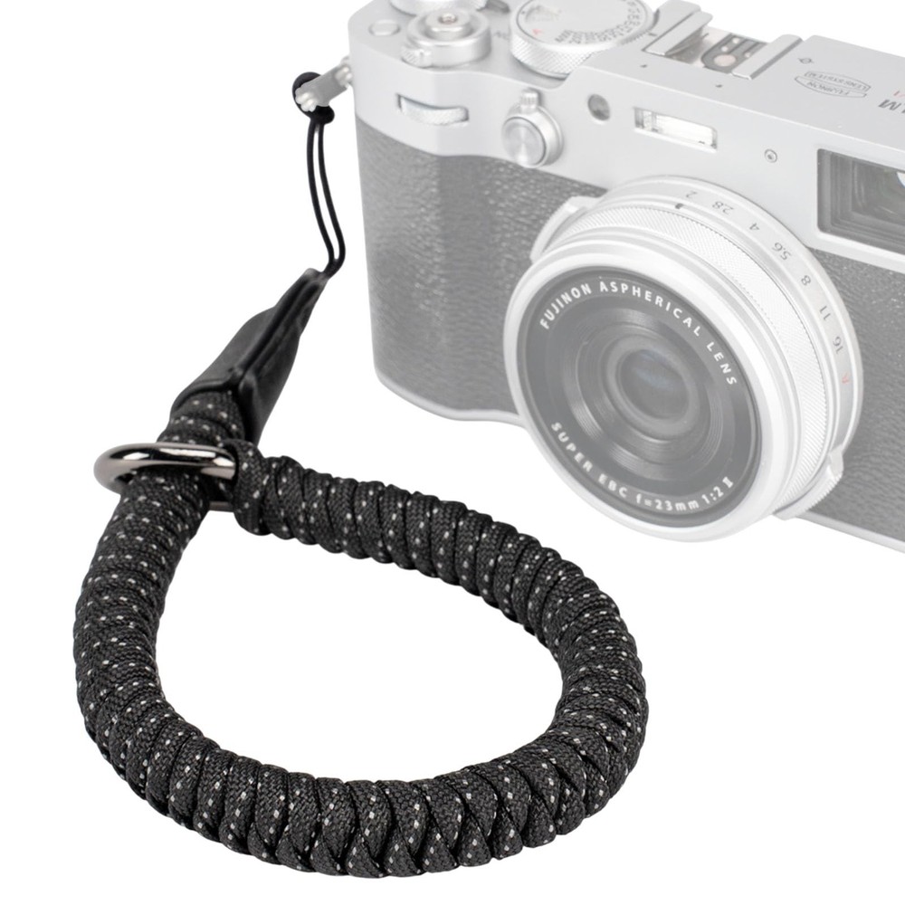 SMALLRIG Camera Wrist Strap, Universal Braided Hand Black, Black
