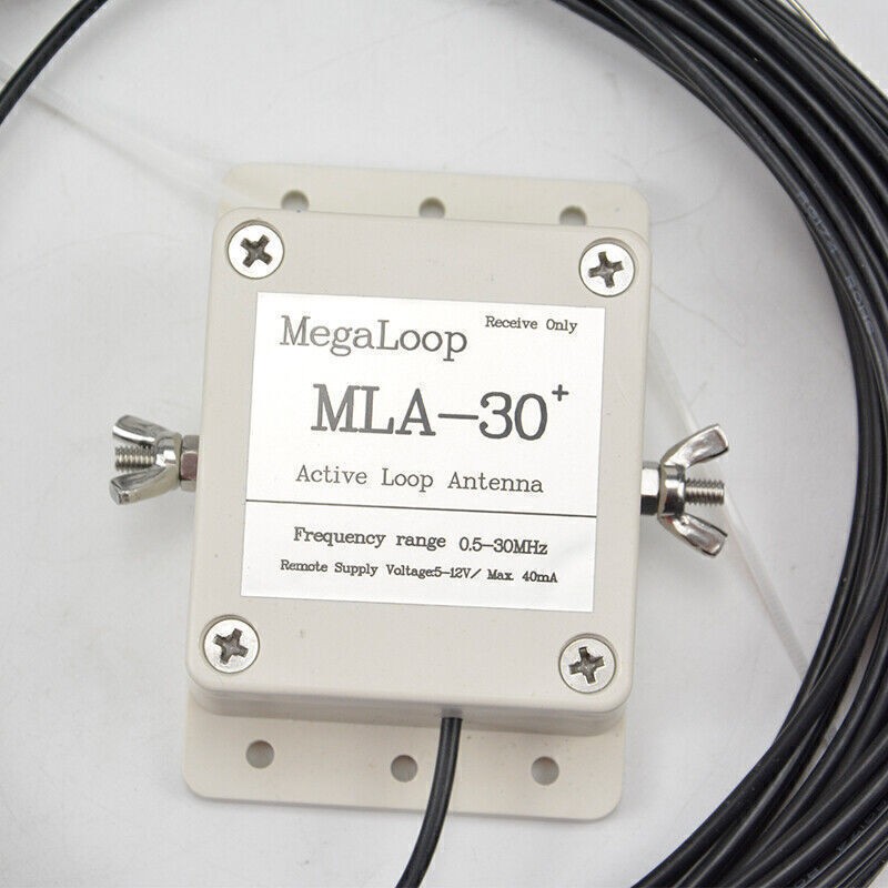 MLA-30+ (plus) 0.5~30MHz Ring Active Receive Antenna Wave SDR Loop Radio Antenna