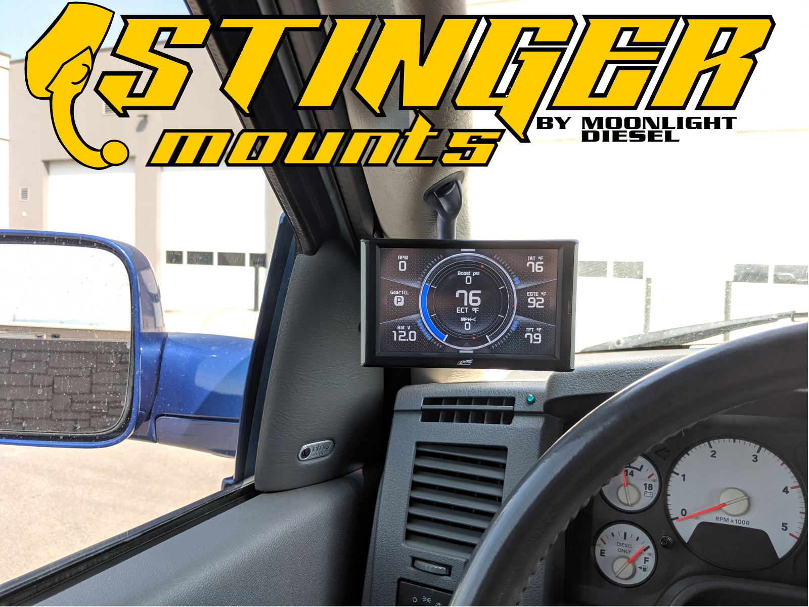 Stinger A Pillar Mount for Edge Insight cts2 cts3 fits 2003 - 2009 Dodge RAM