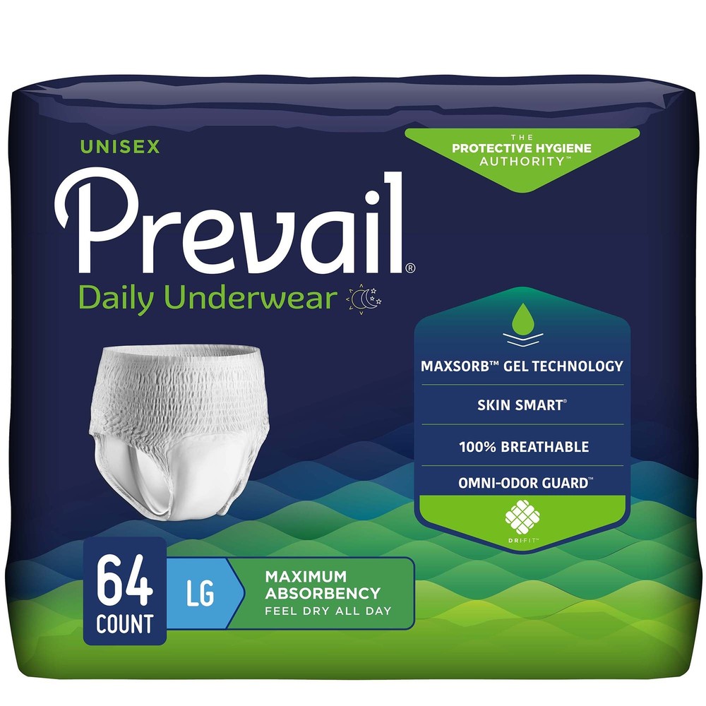 Prevail Disposable Underwear Large Maximum 16 Ct