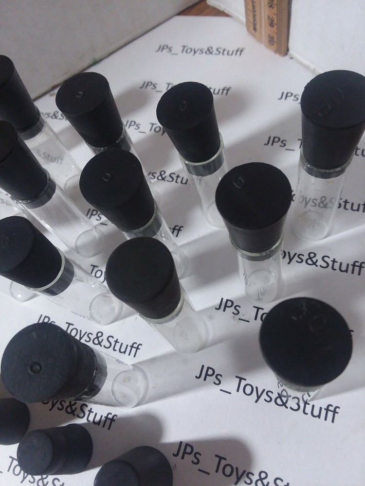 Vintage Glass Test Tubes with Rubber Stopers