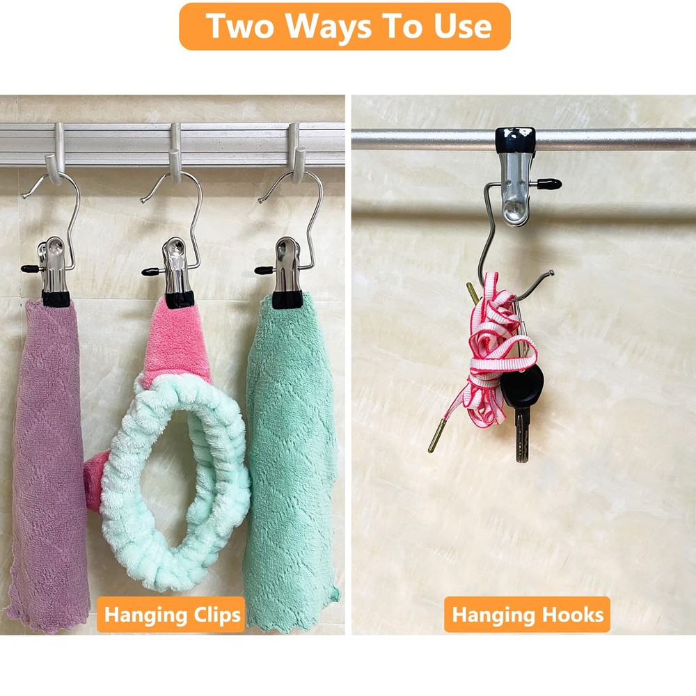 Boot Hangers for Closet, 12 Pack Hanging Hooks Laundry, 12 Pack, Black