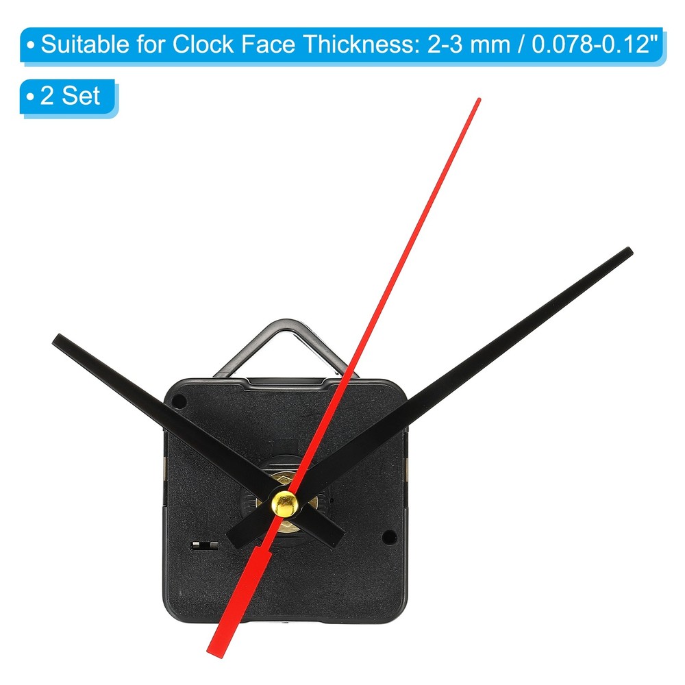 Clock Mechanism Replacement, 2Set Quartz Clock Mechanism DIY Wall Clock, 19078