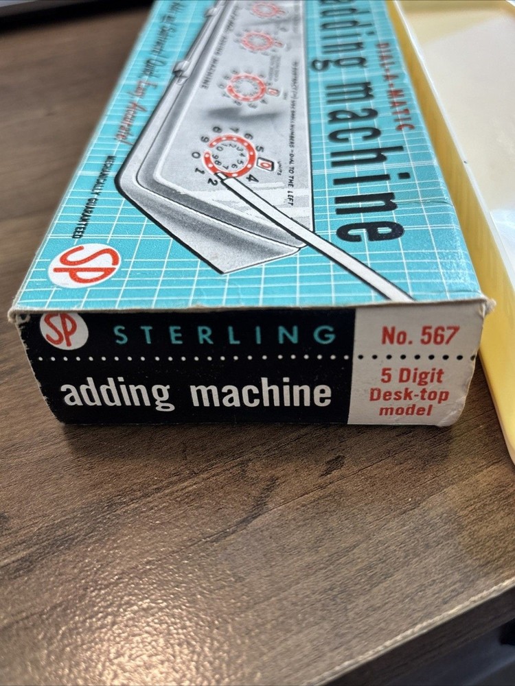 VTG Sterling Dial-A-Matic “add- It” Mechanical Adding Machine #567 Missing Pick