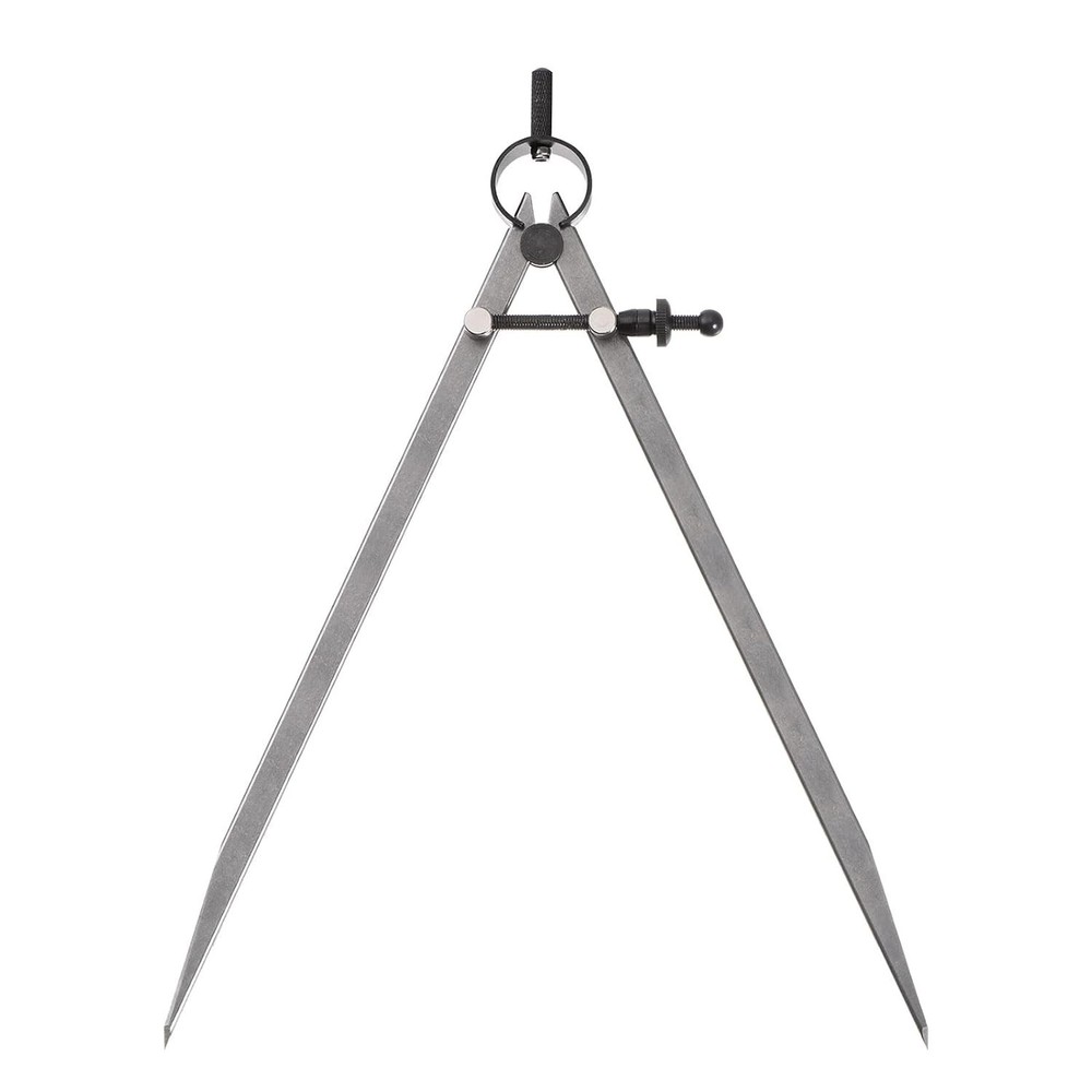 12" Carbon Steel Spring Divider Caliper with Solid Nut for Metalworking Drawing