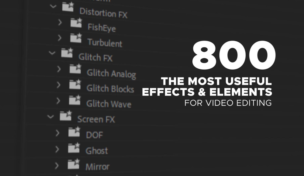Premiere Pro Effect & Elements Library 800 +