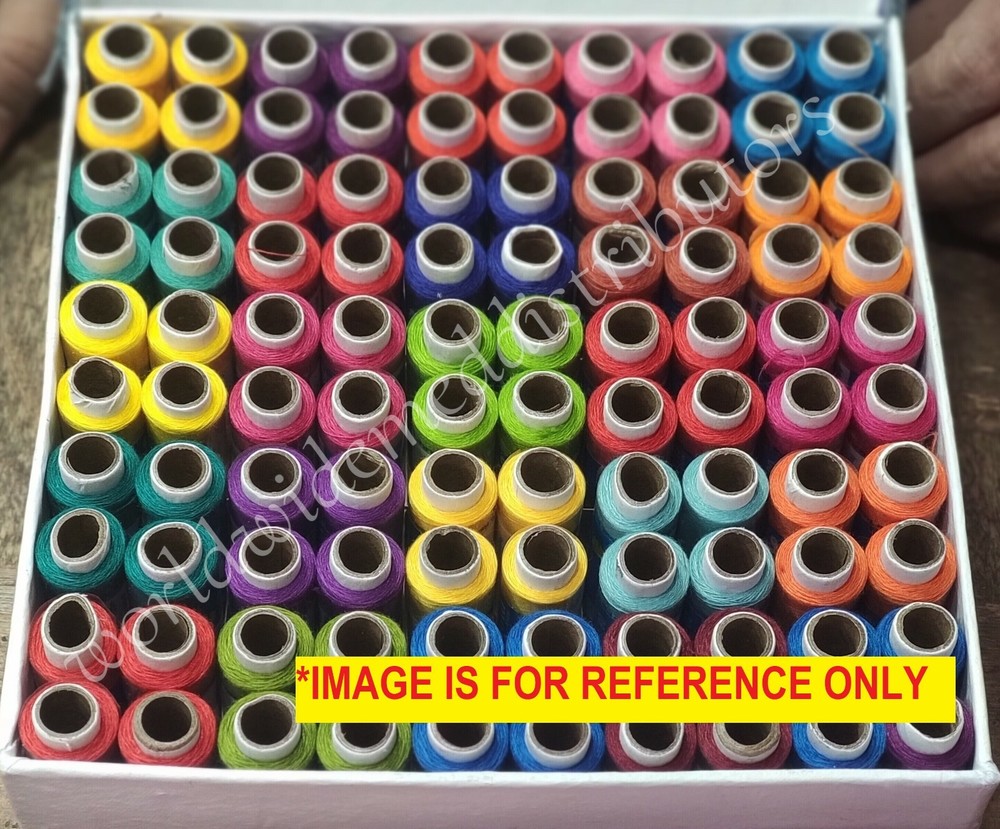 25 Spool 100% Polyester Sewing Thread Assorted Colours Craft Reels Free Shipping