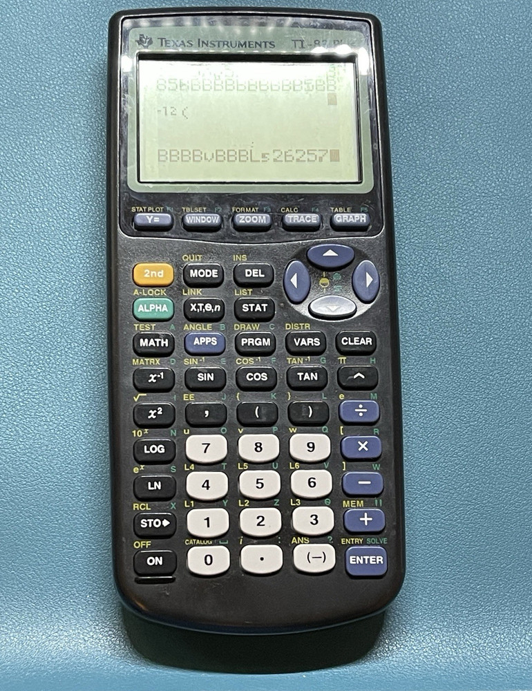 Texas Instruments TI-83 Plus Graphing Calculator Black Tested & Working (B)