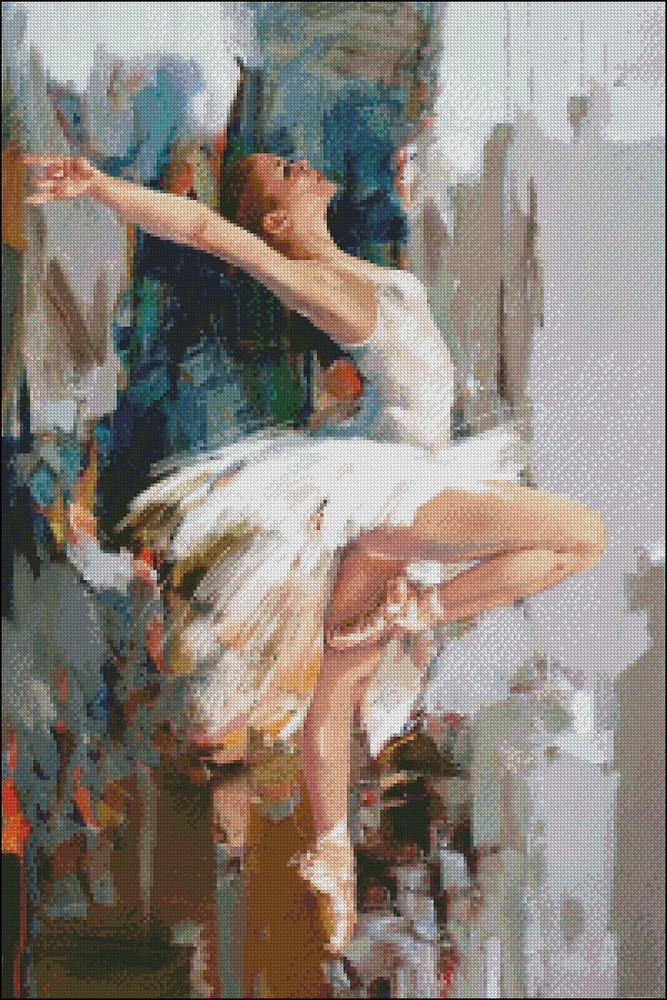 Chart Needlework Embroidery DIY - Counted Cross Stitch Pattern - Ballerina III