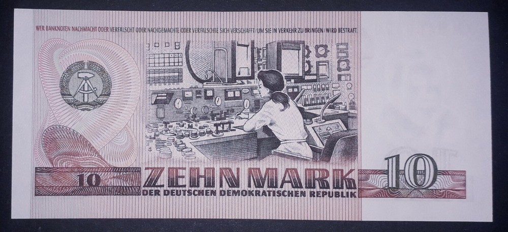 Germany "Democratic" 10 mark banknote, 1971year,unc