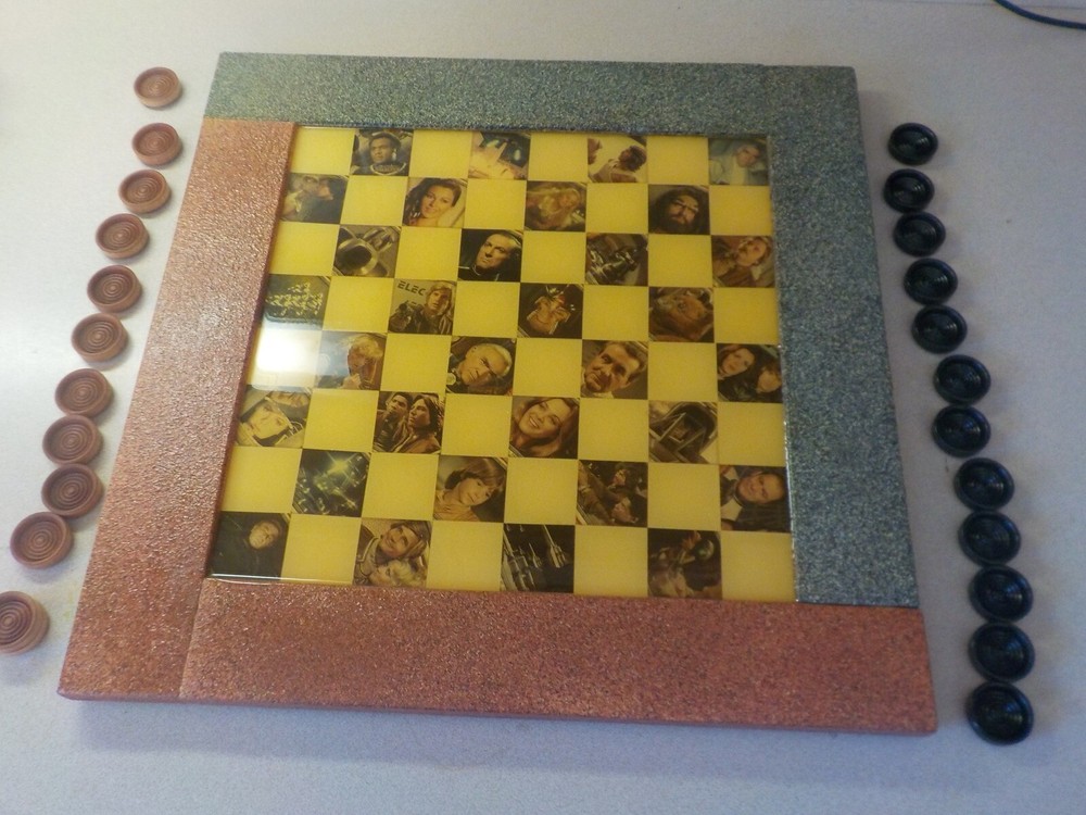 BATTLESTAR GALACTICA Custom Checker Chess Board