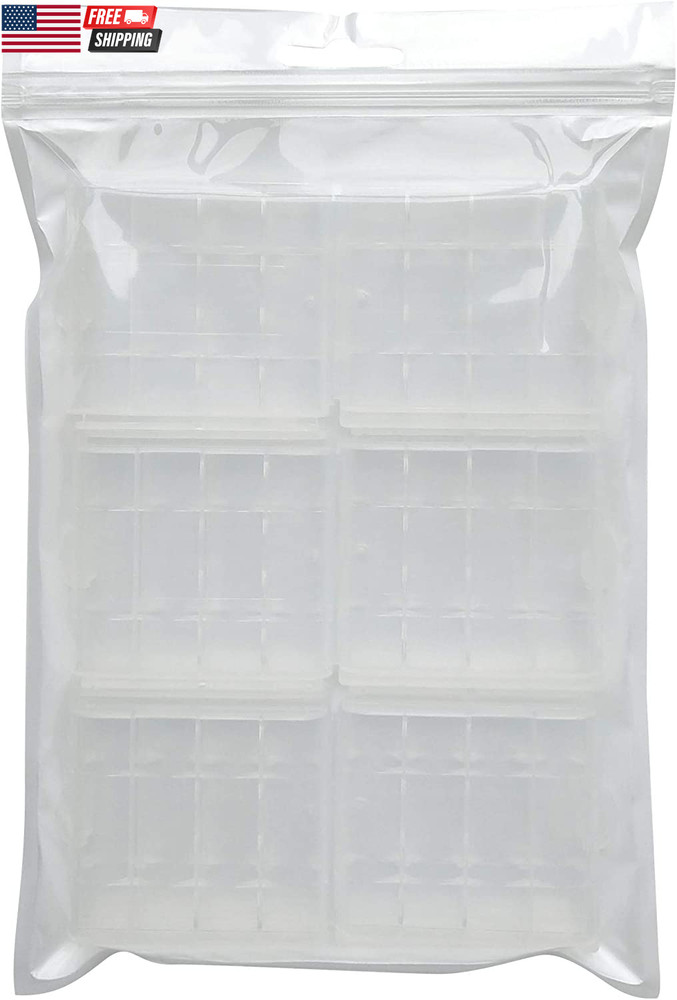 Battery Storage Case for AA/AAA, Battery Holder Box (6Pack Clear)