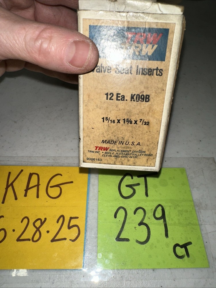 TRW Valve Seat Insert K09B Sold Individually