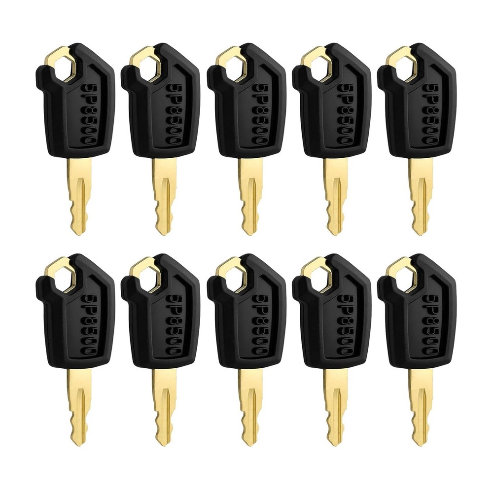 10 Piece Ignition Key Set 5P8500 For Caterpillar Dozer And Backhoe Loader Models