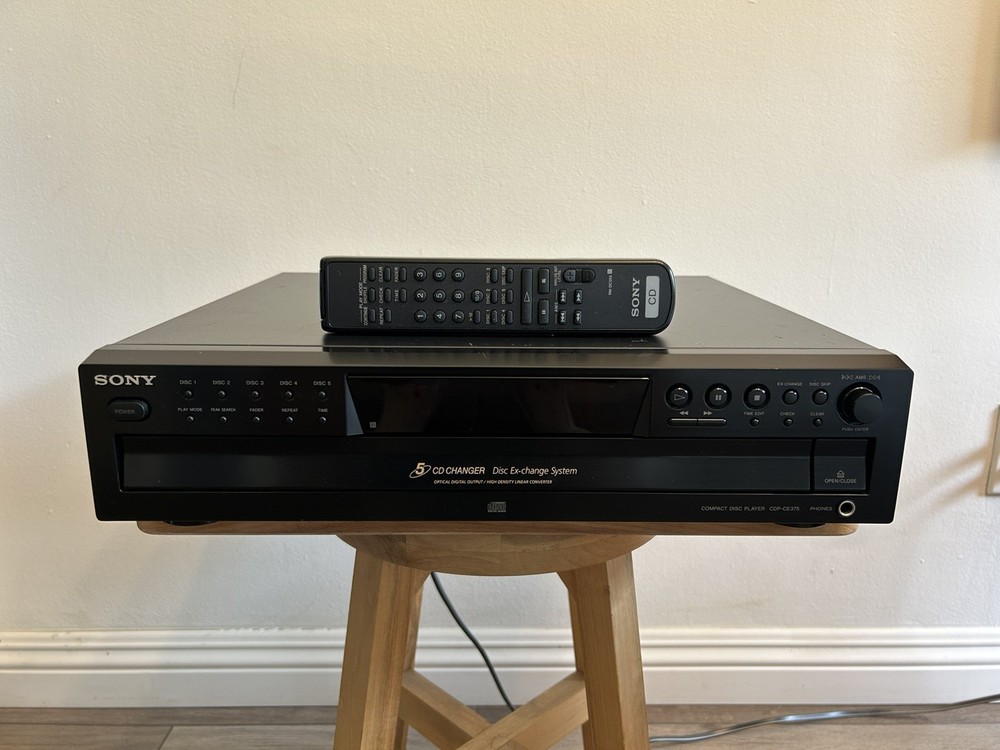 Sony 5 Disc CD Player Changer Carousel With Remote Tested Works