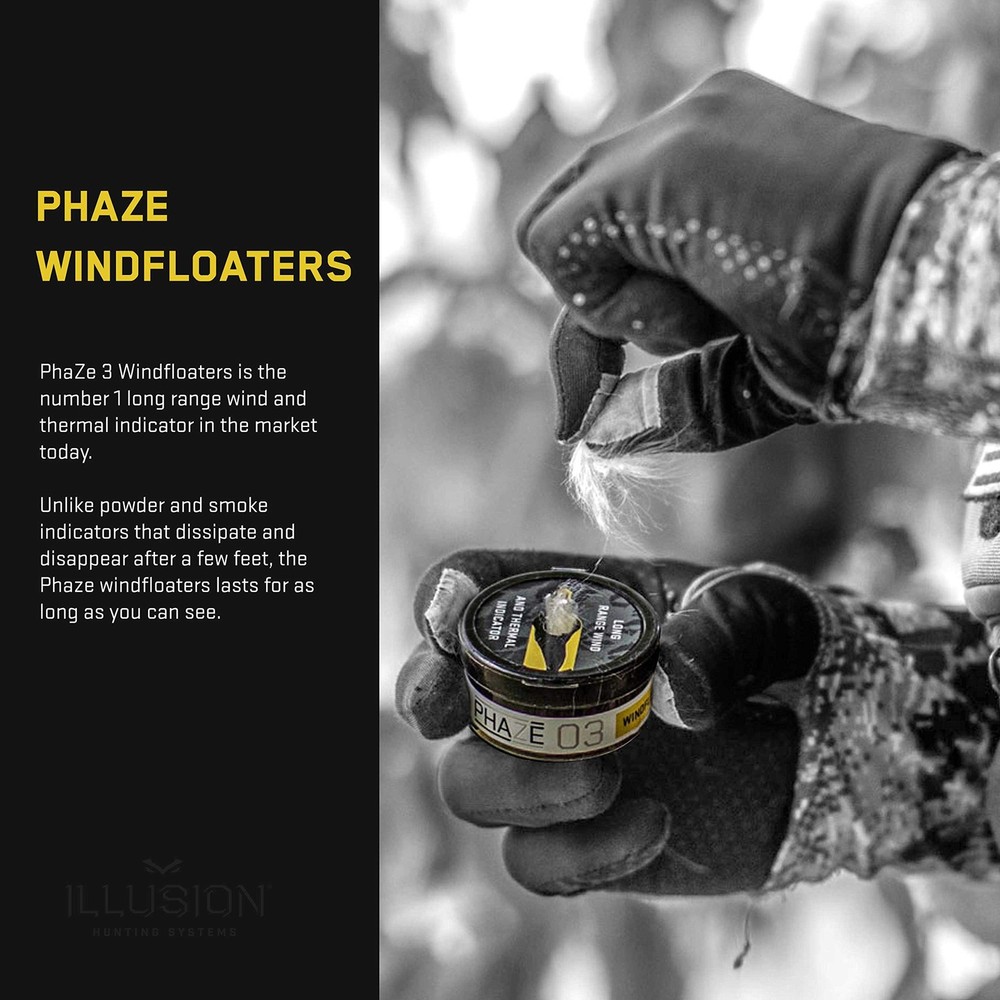 Windfloaters Scent Control Wind Direction Indicator for Hunting and Outdoor Use