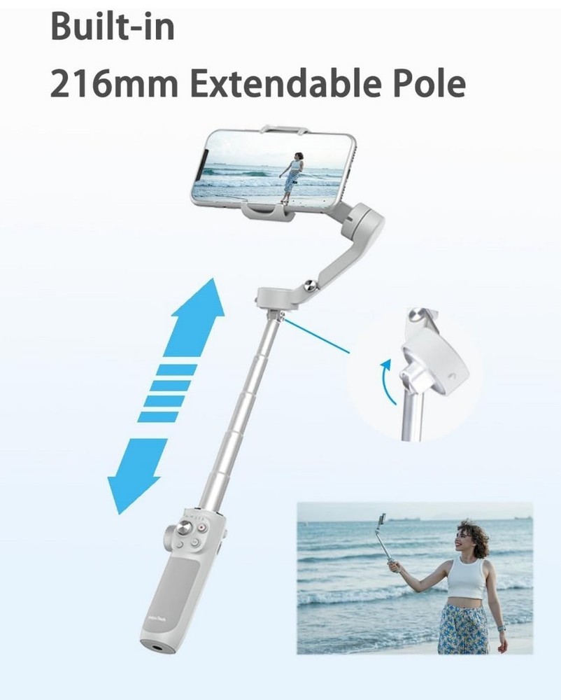 FeiyuTech VB4 3-Axis Smartphone Gimbal Stabilizer w/AI Tracking & Extendable Rod