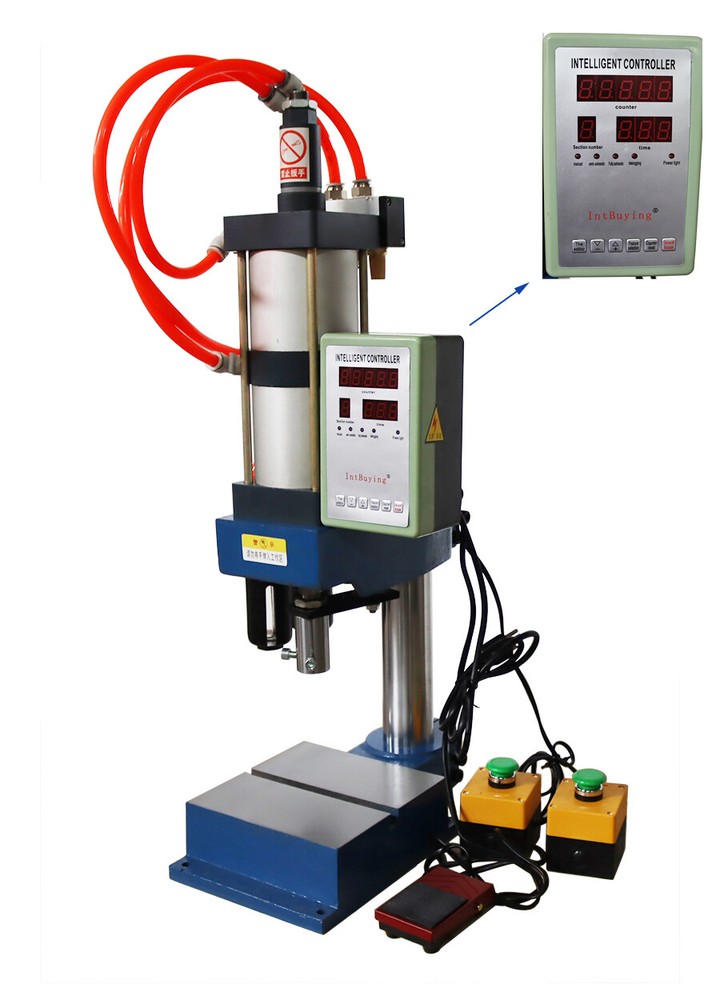 110V 2205Lbs Pneumatic Punch Machine Punch Press with 2 Buttons Controller