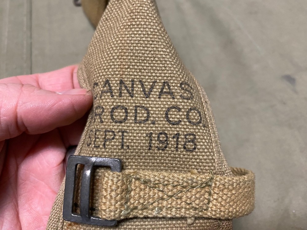 ORIGINAL WWI WWII US ARMY M1917 PICK AXE CARRIER COVER-DATED 1918