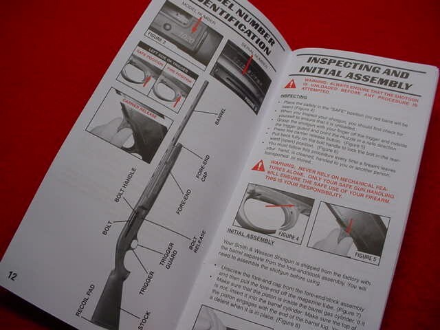 Smith & Wesson Model 1012/1020 Shotgun Instruction Manual- Nice !
