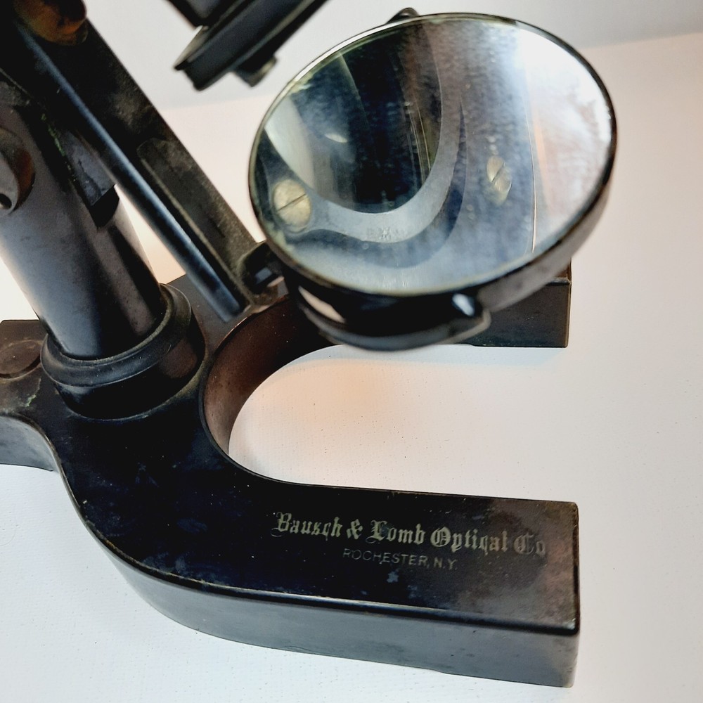 ANTIQUE BRASS BAUSCH & LOMB Optical Co MICROSCOPE 1897