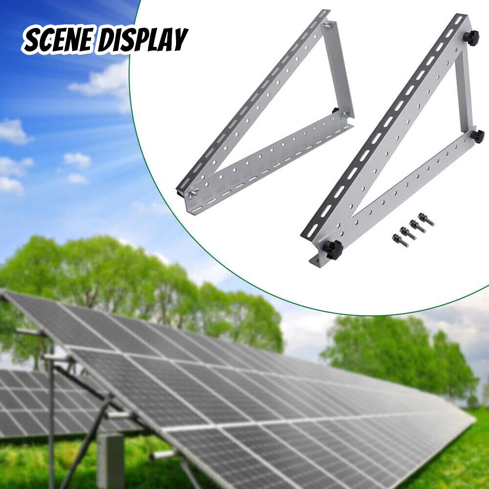 2x 28" Solar Panel RV Tilt Mount Brackets Kit Roof Flat Surface Adjustable Frame