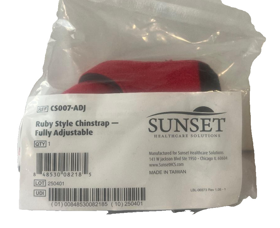 SUNSET HEALTHCARE SOLUTIONS: Ruby Style Chinstrap   Fully Adjustable (CS007-ADJ)