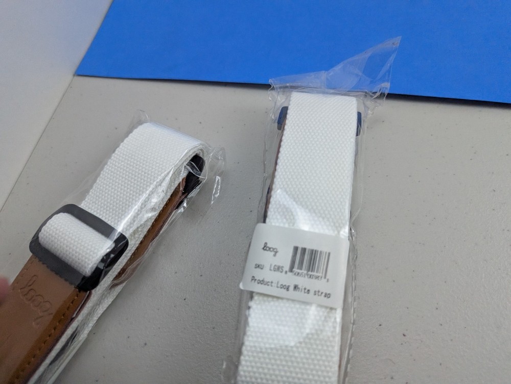 Loog White Leather Guitar Strap