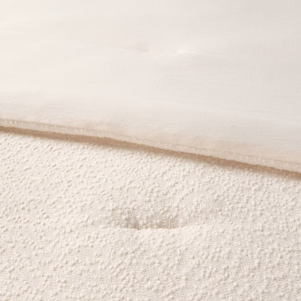 King Boucle Comforter Set Ivory - Threshold