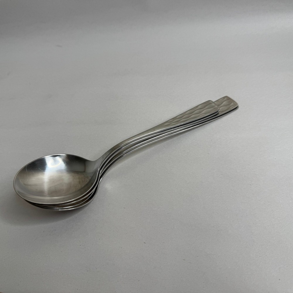WMF Cromargan Germany Serving Spoons Textured Handle Vintage