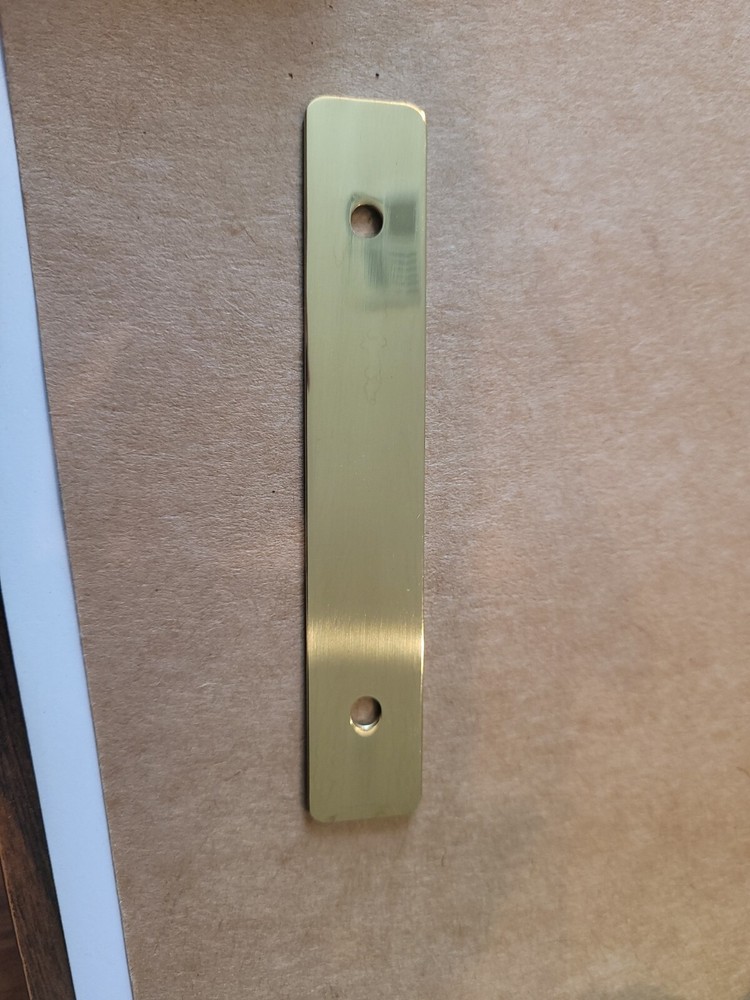 4.5 In Polished brass Rectangular Cabinet Backplates RKINTERNATIONAL 3 In CC
